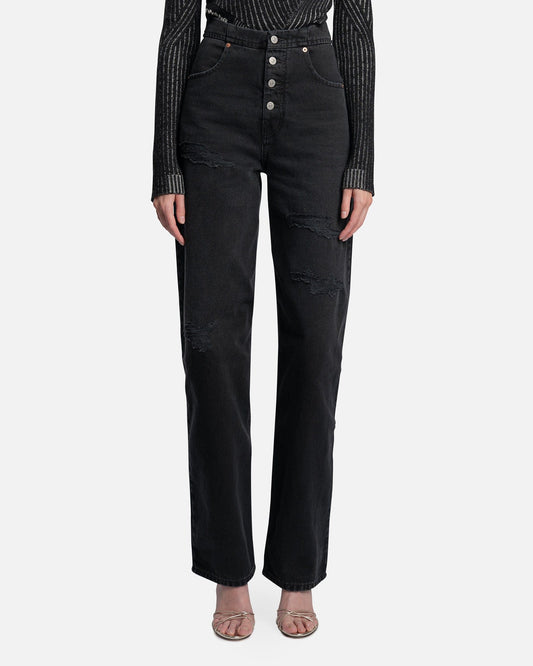 MM6 Maison Margiela Women Pants 5 Pocket Pants in Black