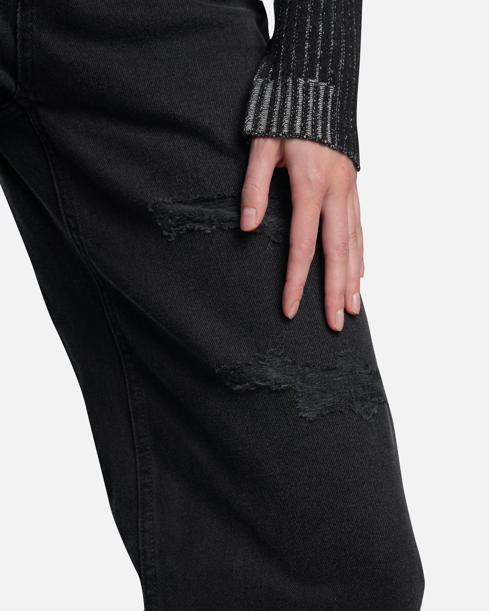 MM6 Maison Margiela Women Pants 5 Pocket Pants in Black