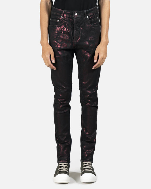 Rick Owens DRKSHDW Men's Jeans Detroit Cut Denim in Bruise