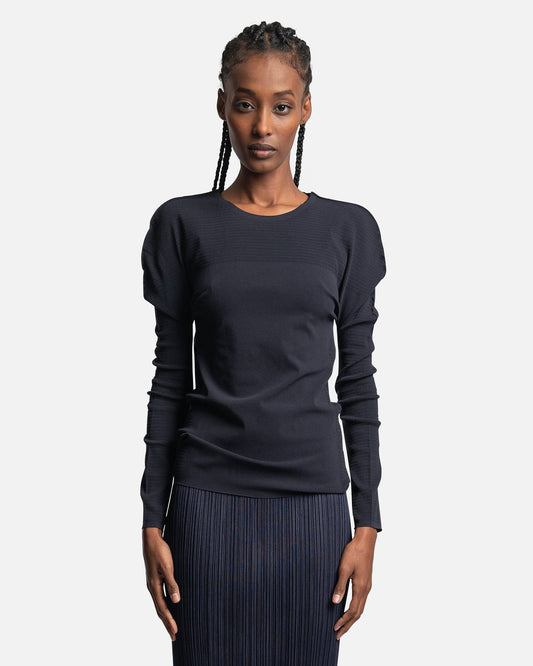 Pleats Please Issey Miyake Women Tops A-Poc Skin Top in Charcoal