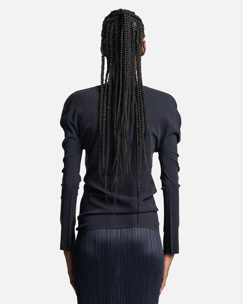 Pleats Please Issey Miyake Women Tops A-Poc Skin Top in Charcoal