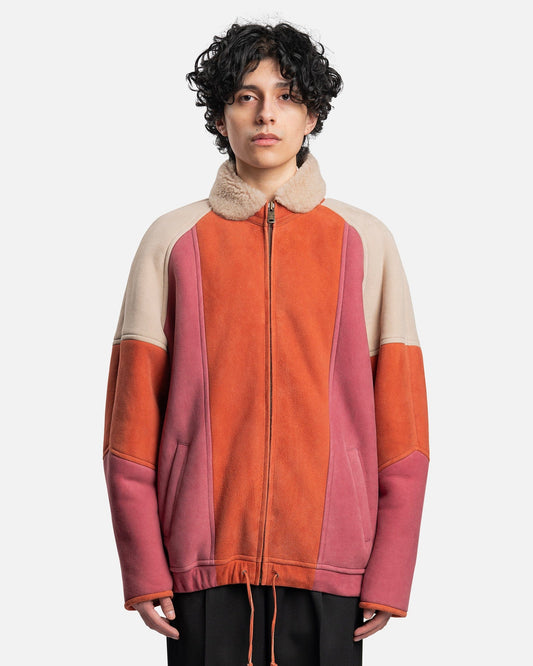 Isabel Marant Homme Men's Coat Abenoco Shearling Coat in Burnt Henna