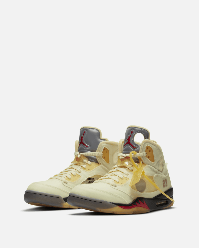 Air Jordan Retro 5 Off-White 'Sail' – SVRN Air Jordan Retro 5 Off-White 'Sail' – SVRN