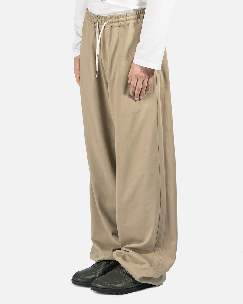 KANGHYUK Men's Pants Airbag Patched Wide Hem-String Trousers in Khaki