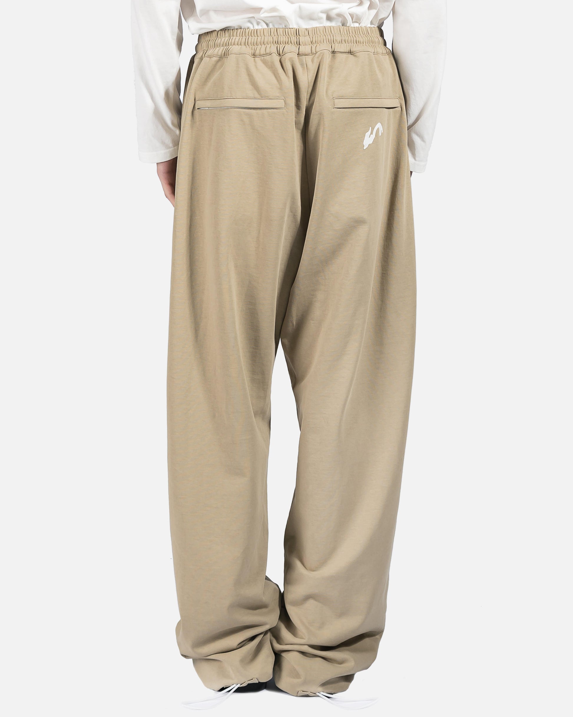 KANGHYUK Men's Pants Airbag Patched Wide Hem-String Trousers in Khaki