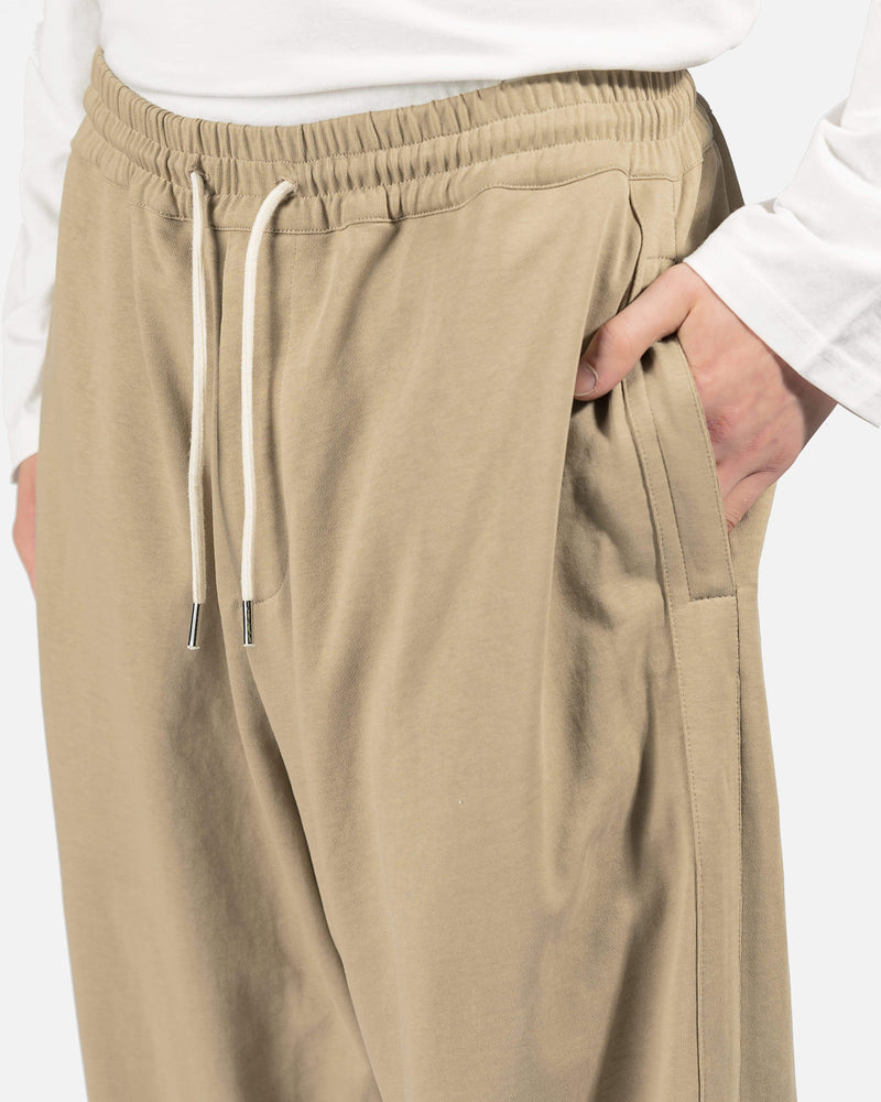 KANGHYUK Men's Pants Airbag Patched Wide Hem-String Trousers in Khaki