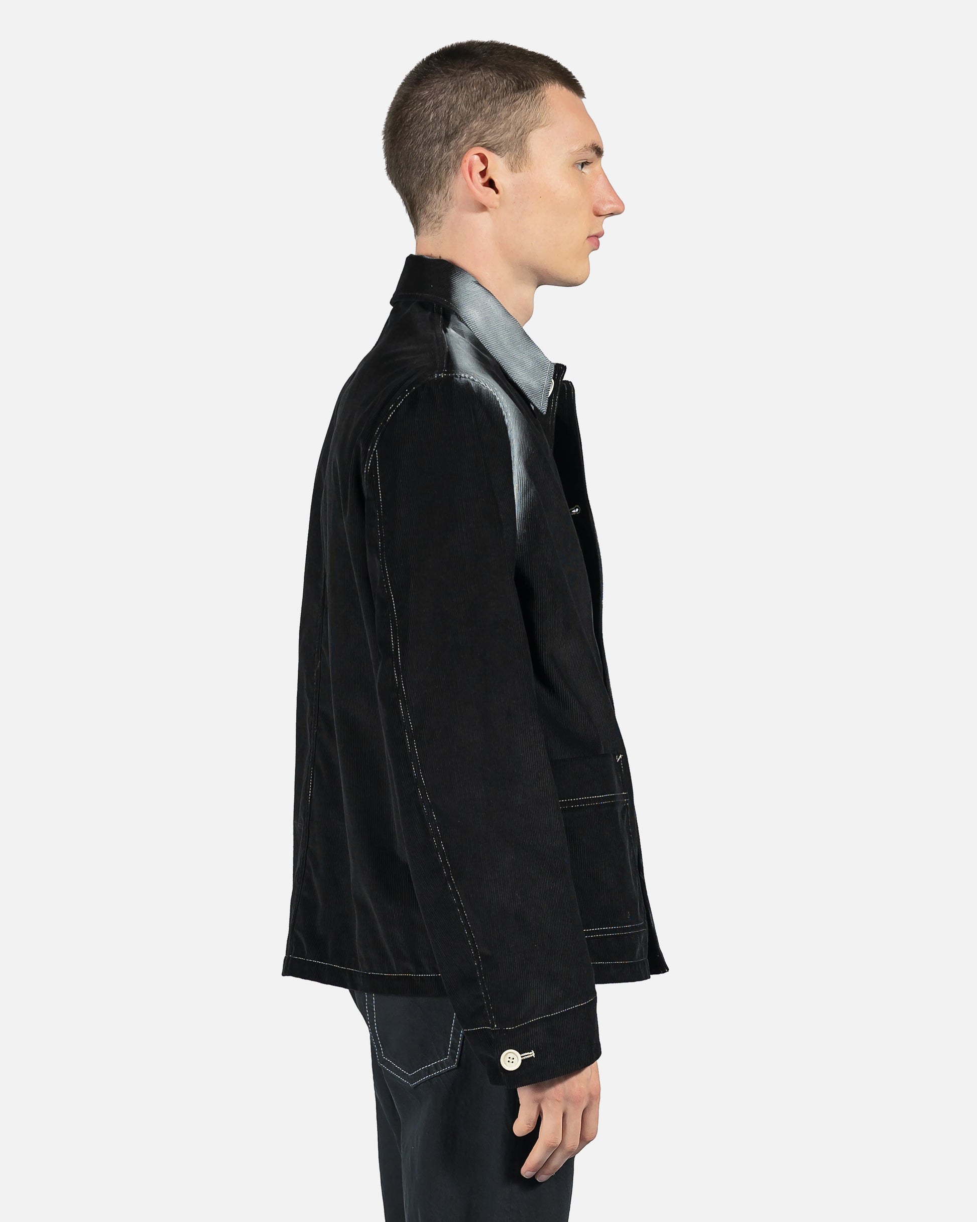 Marni Men's Jackets Airbrushed Corduroy Jacket in Black/White