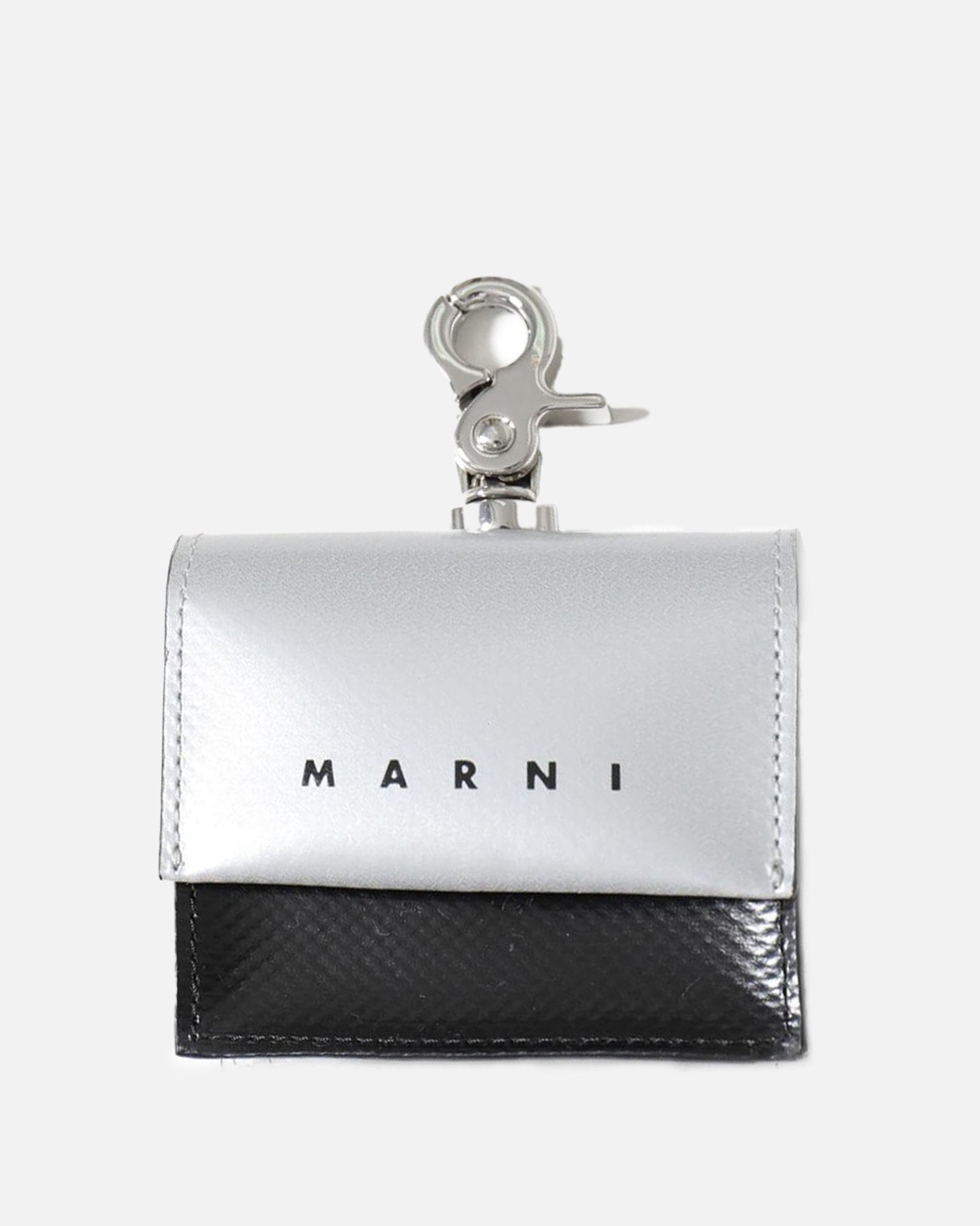 Marni Leather Goods AirPods Case in Silver/Black