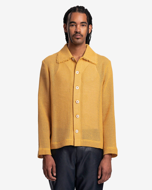 Séfr Men's Shirts Ajani Overshirt in Fringed Aurum