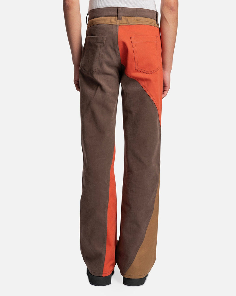 Andersson Bell Men's Pants Akko Twill Cotton Curved Pants in Brown/Beige