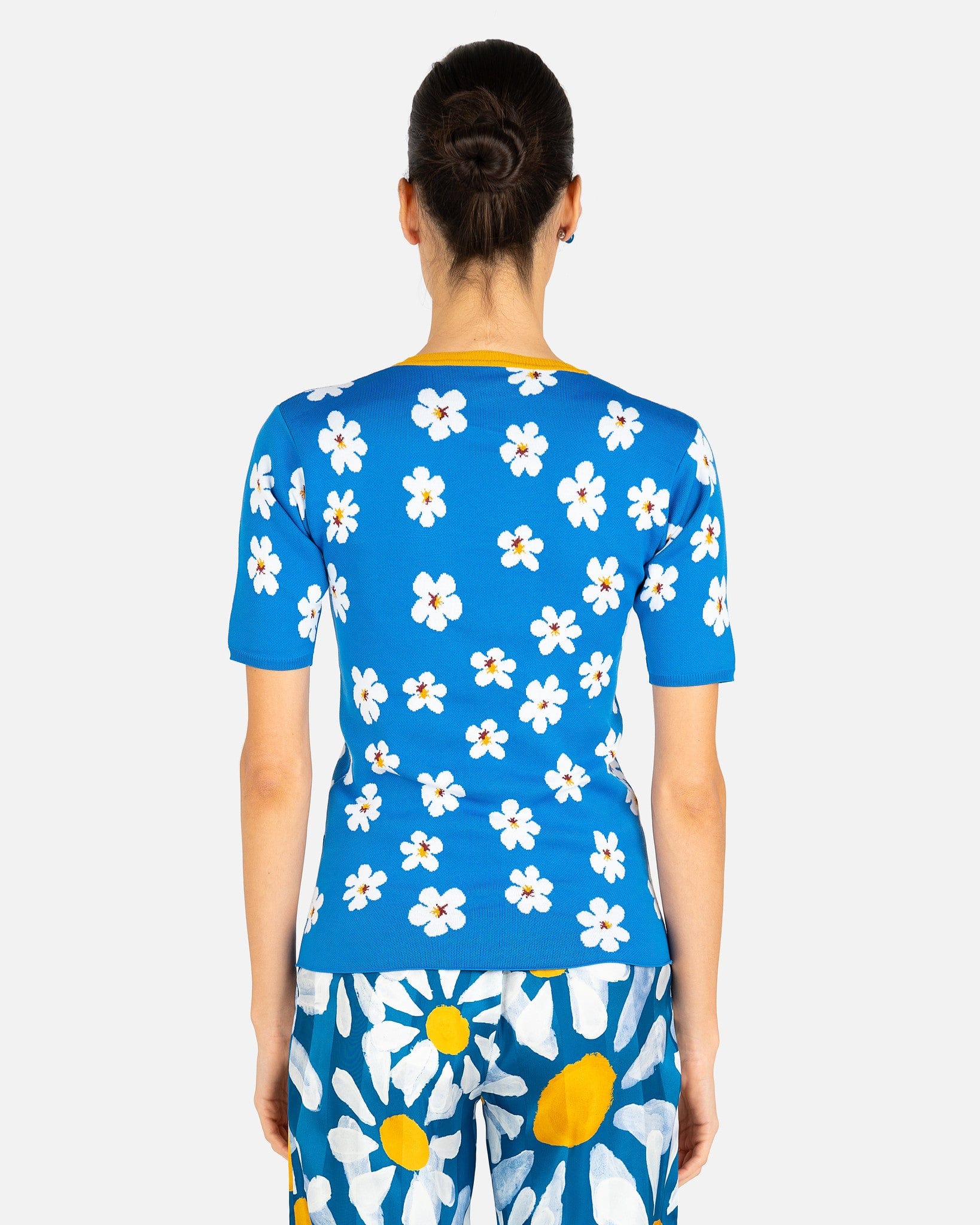 Marni Women Tops All Over Daisy Jacquard Top in Cobalt