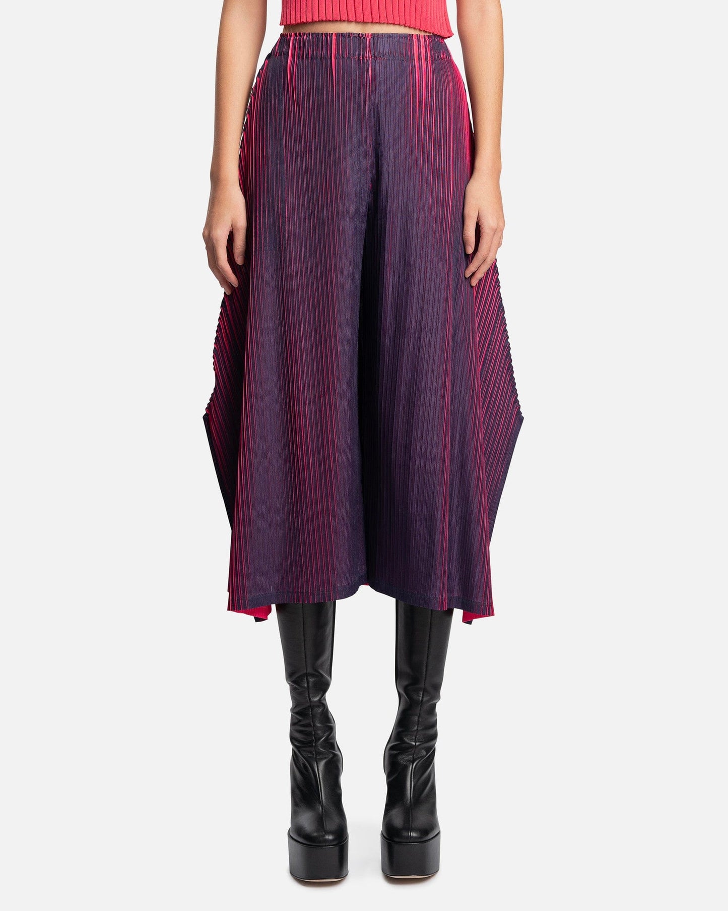 Pleats Please Issey Miyake women's pants Alt Blinks Pants in Neon Pink