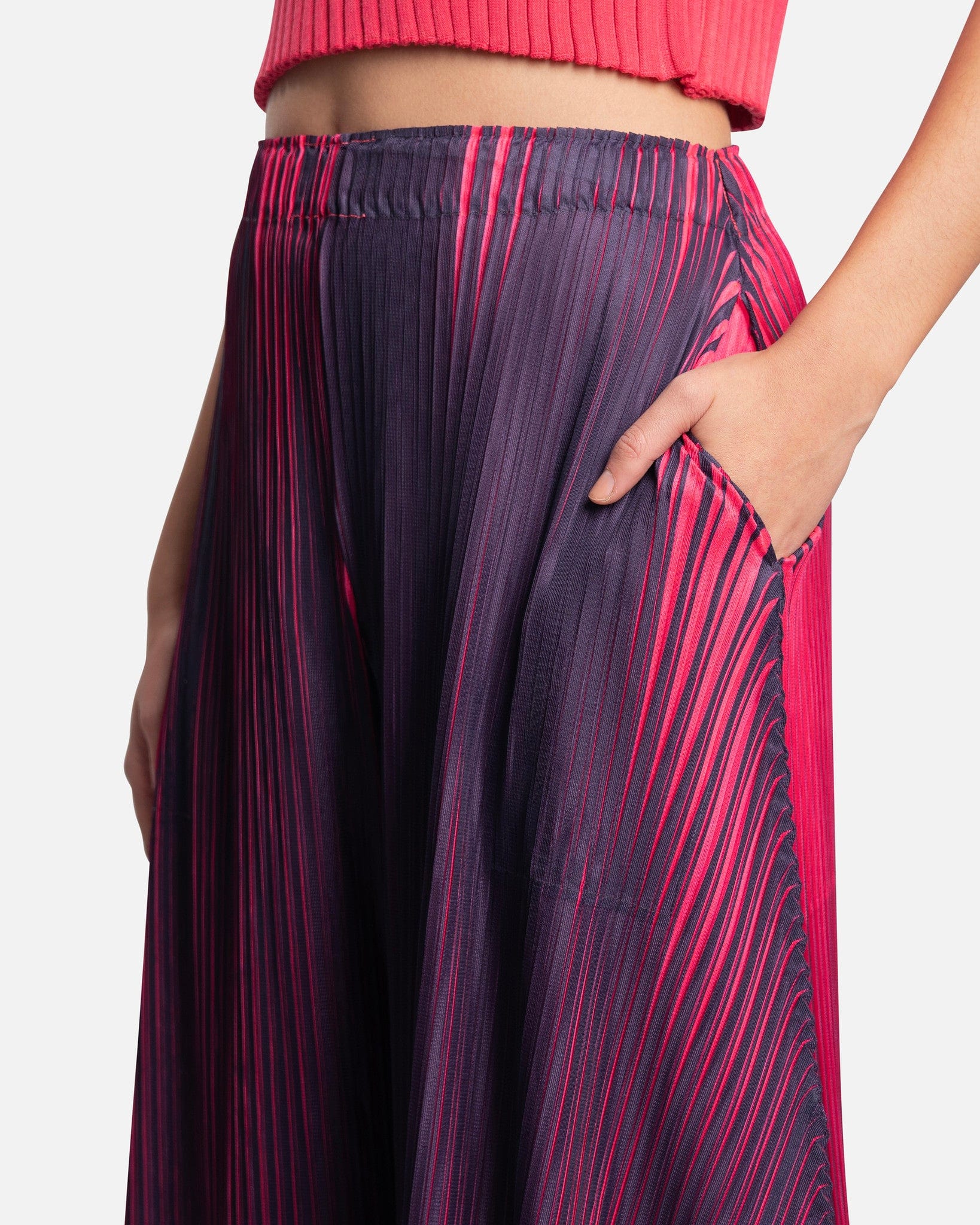 Pleats Please Issey Miyake women's pants Alt Blinks Pants in Neon Pink