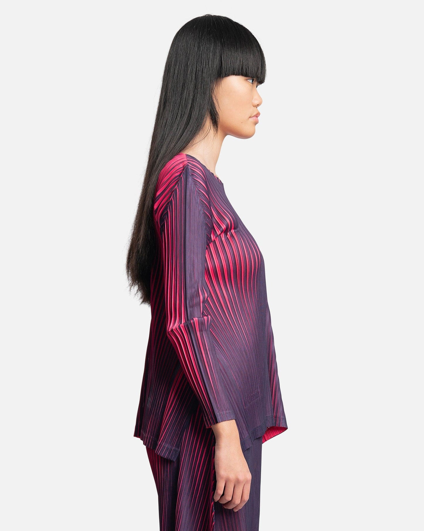 Pleats Please Issey Miyake Women Tops Alt Blinks Shirt in Neon Pink
