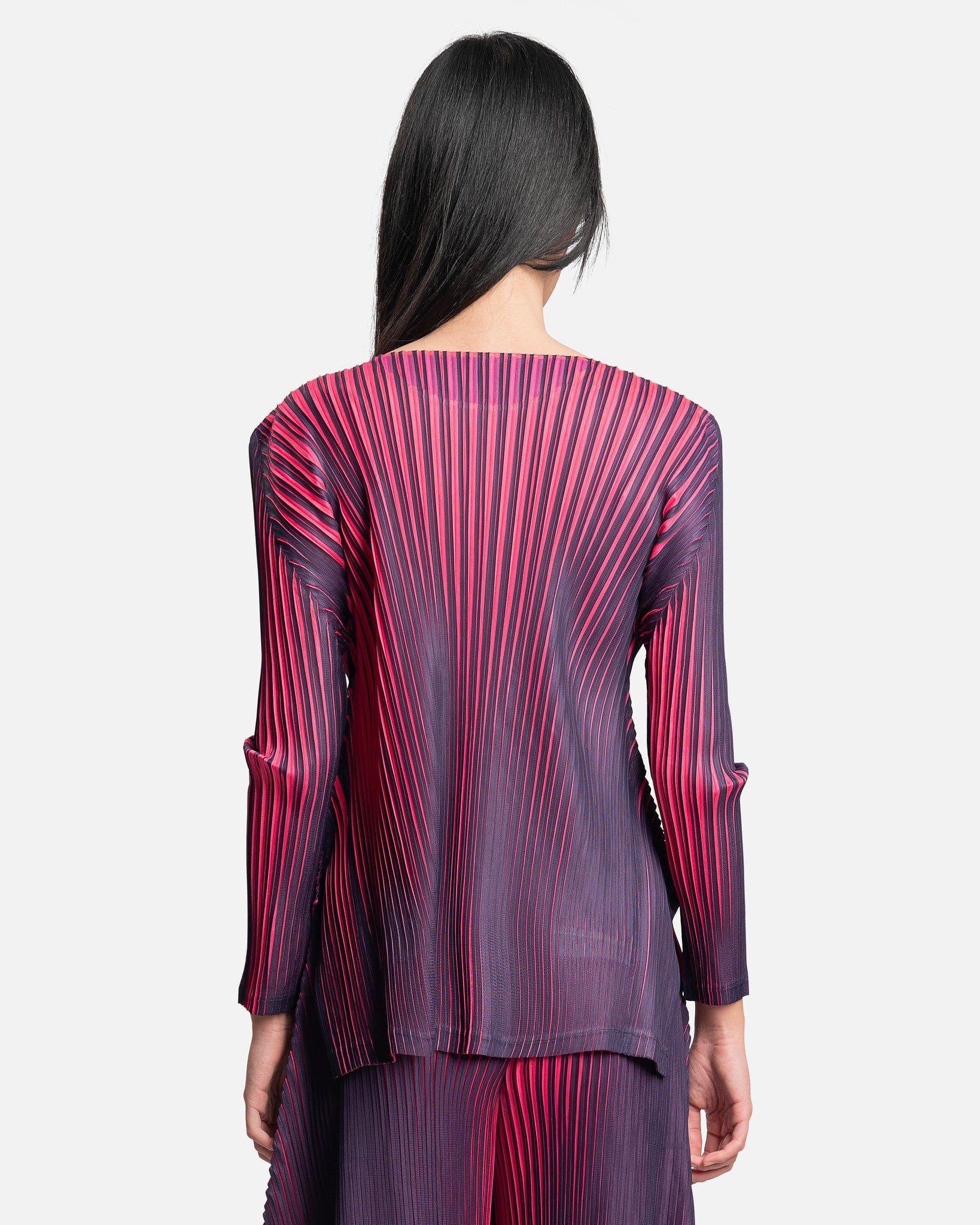 Pleats Please Issey Miyake Women Tops Alt Blinks Shirt in Neon Pink