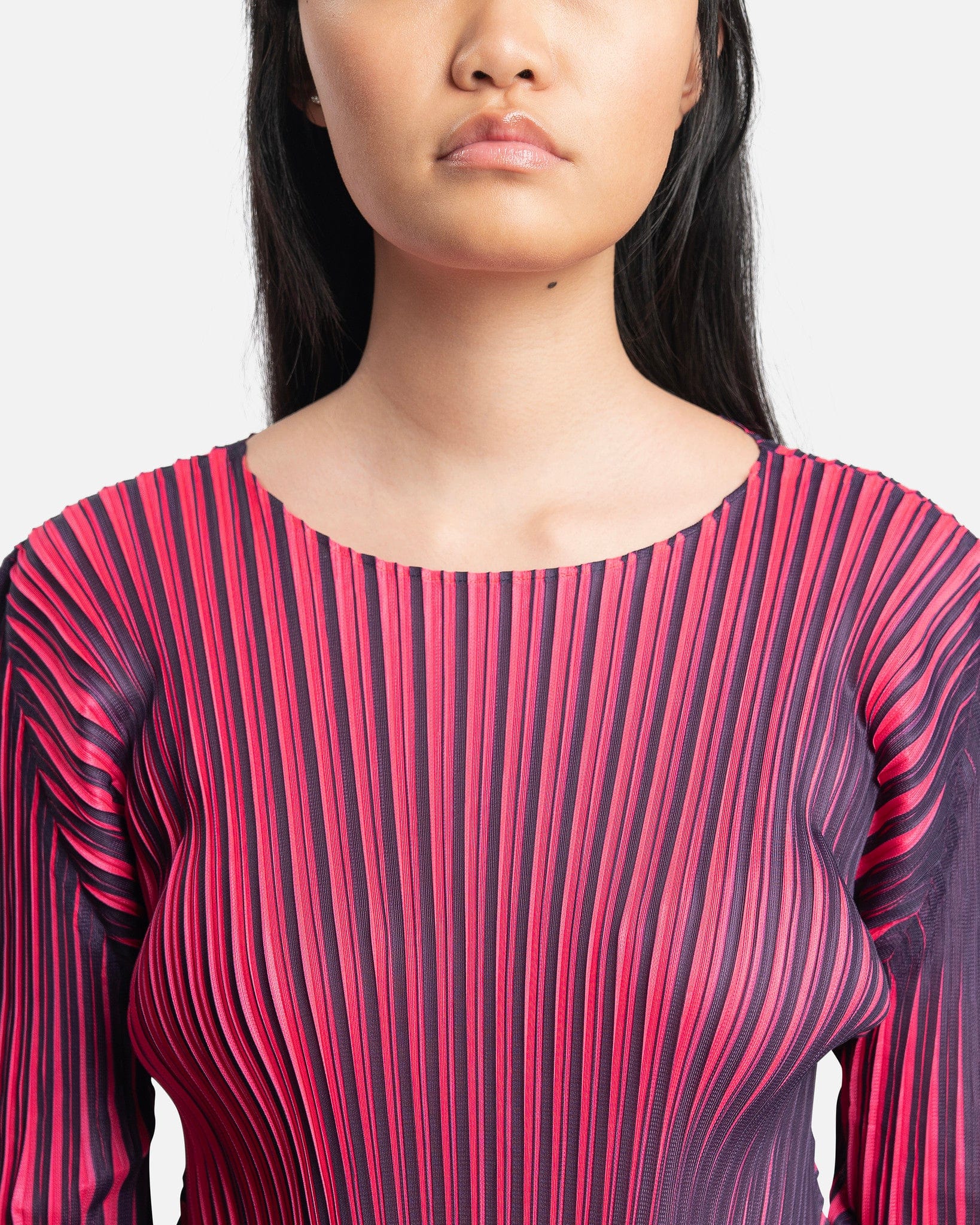 Pleats Please Issey Miyake Women Tops Alt Blinks Shirt in Neon Pink