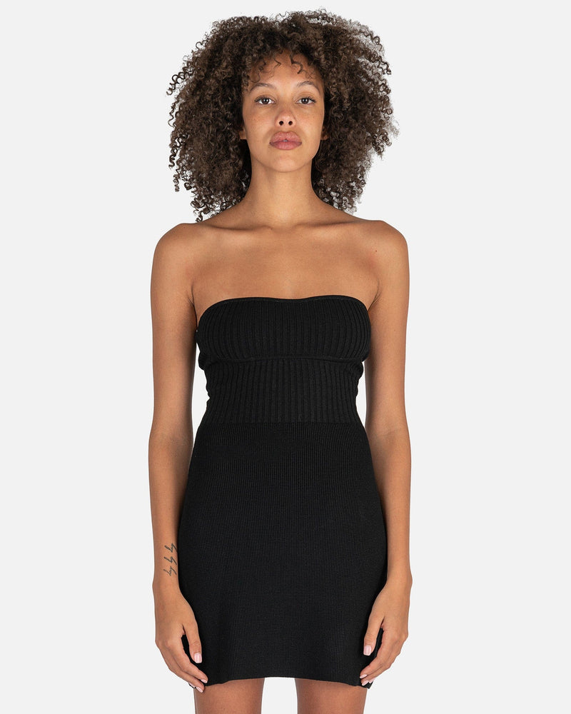 Andersson Bell Women Dresses Aneta Bustier Cocktail Knit Dress in Black
