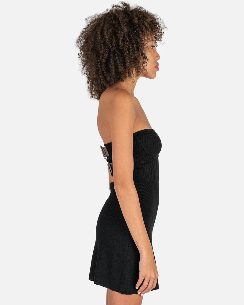 Andersson Bell Women Dresses Aneta Bustier Cocktail Knit Dress in Black