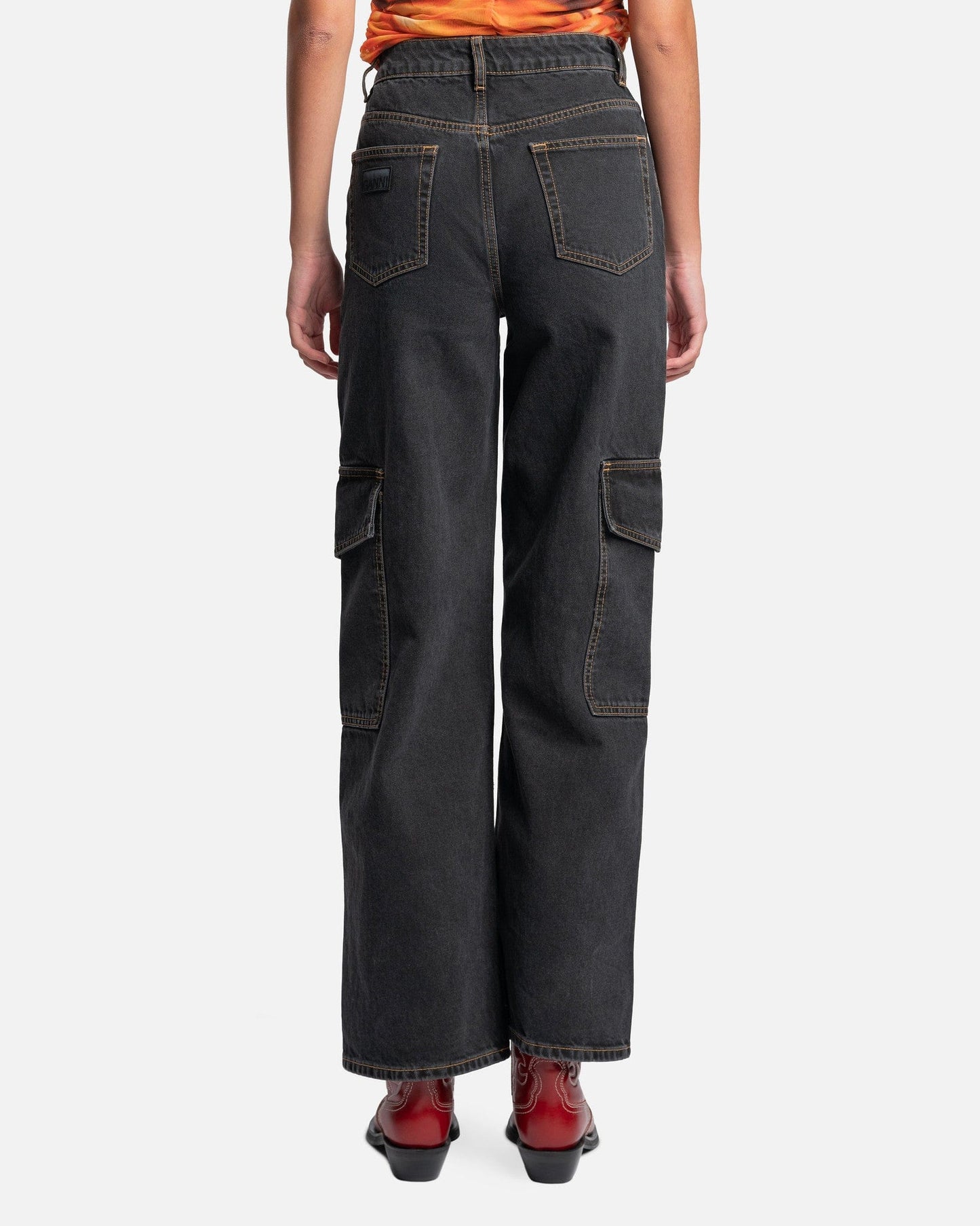 Ganni Women Pants Angi Jeans in Washed Black