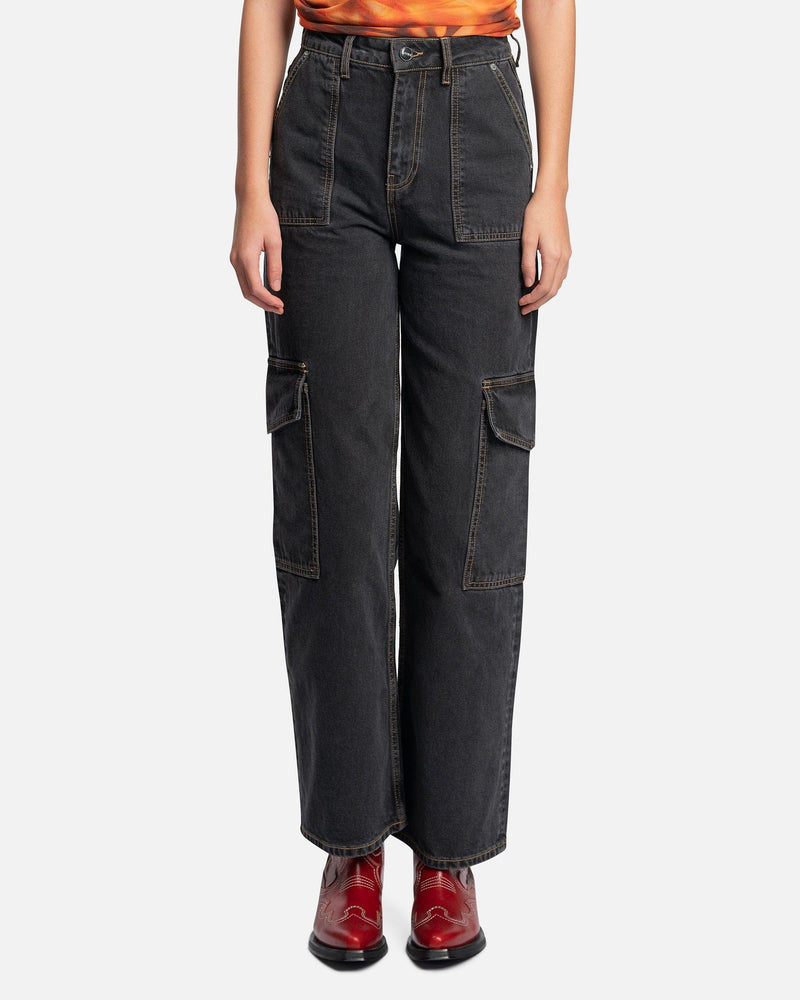 Ganni Women Pants Angi Jeans in Washed Black