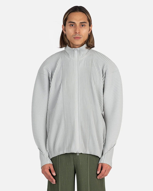 Homme Plissé Issey Miyake Men's Jackets Arc Jacket in Light Grey