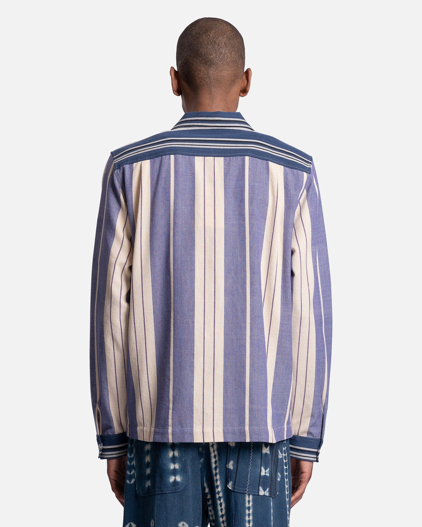 Wales Bonner Men's Jackets Atlantic Jacket in Blue/White