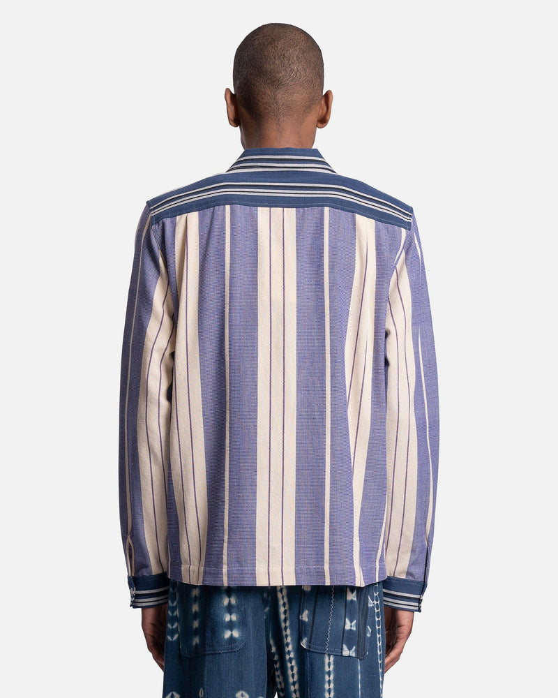 wales bonner 23ss aw ストライプシャツジャケット Atlantic Jacket in Blue/White – SVRN