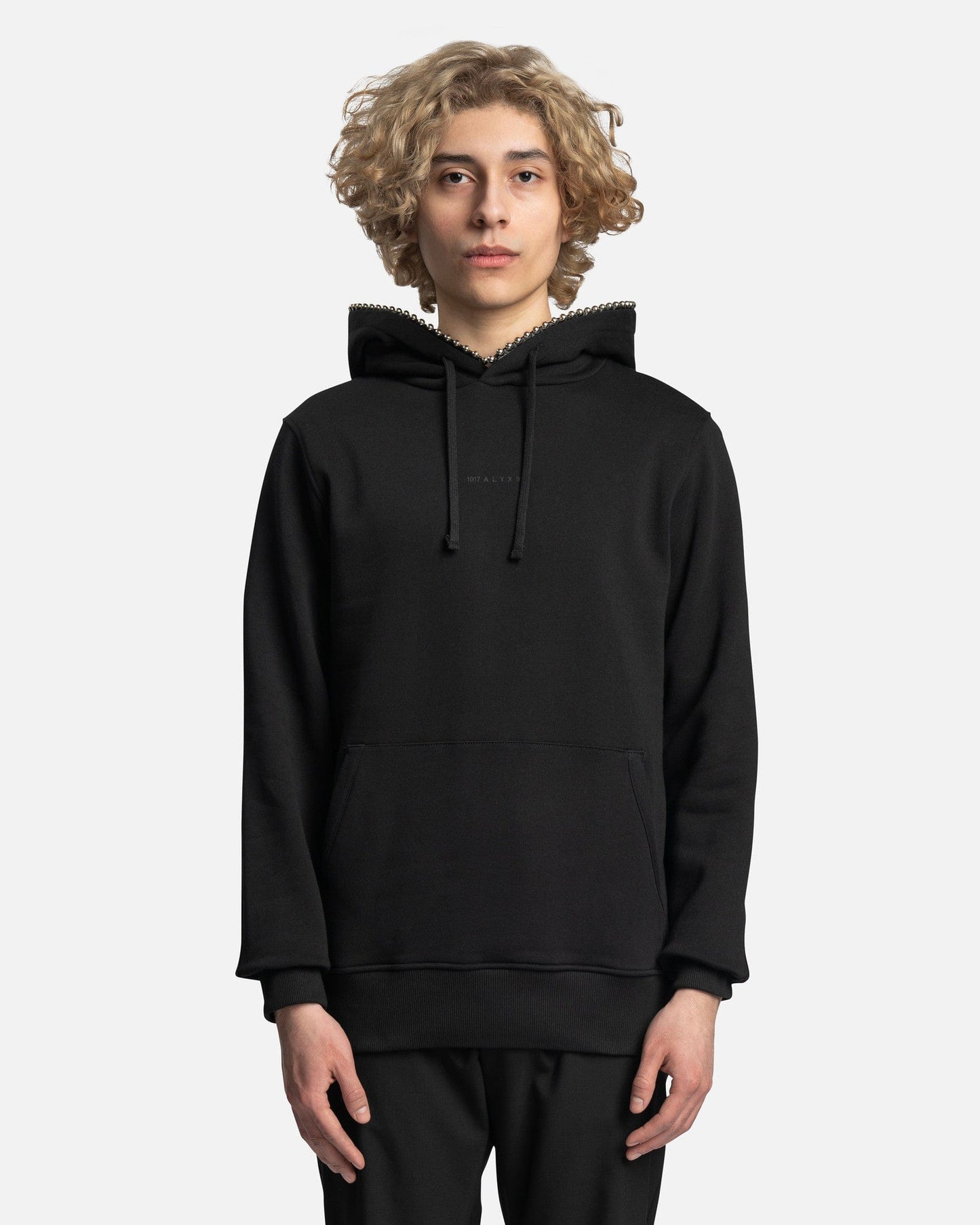 1017 ALYX 9SM Men's Sweatshirts Ball Chain Hoodie in Black