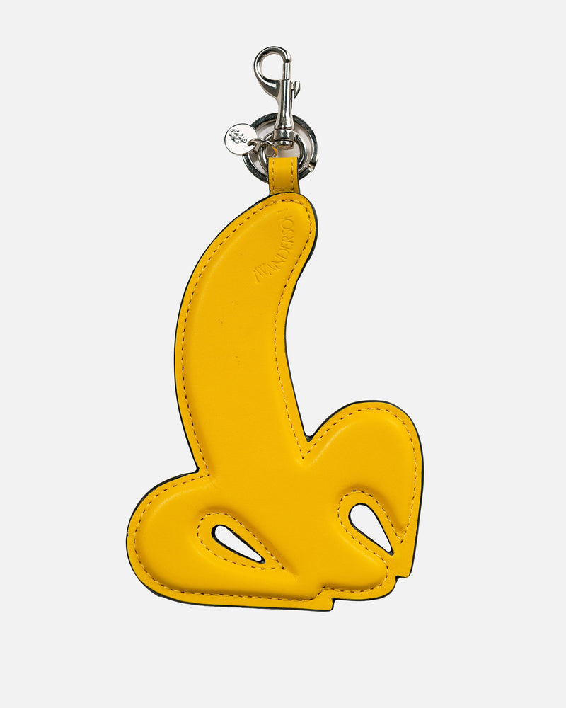 jw Leather Goods Banana Keyring in Yellow