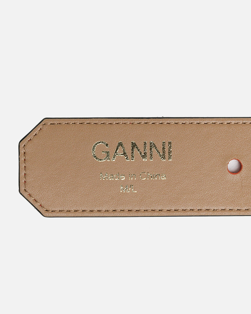 Ganni Leather Goods Banner Belt in Paprika