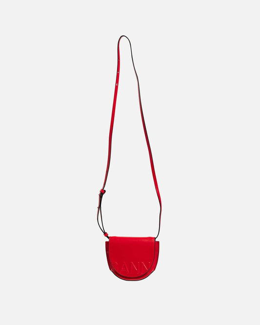 Ganni Women Bags Banner Nano Saddle in Barbados cherry