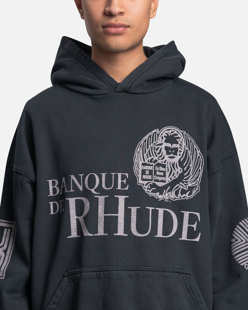 Rhude Men's Sweatshirts Banque de Rhude Hoodie in Vintage Black