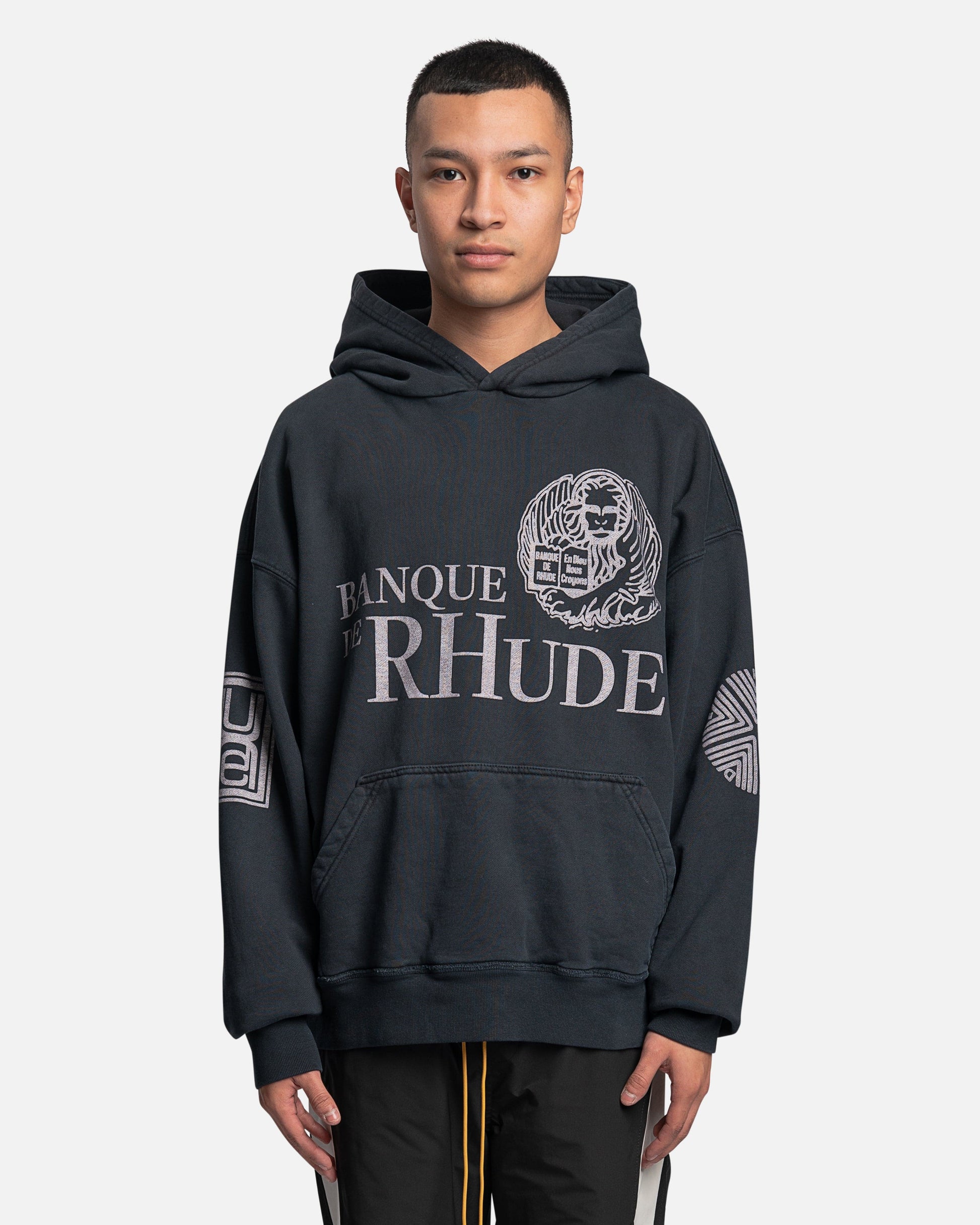Rhude Men's Sweatshirts Banque de Rhude Hoodie in Vintage Black