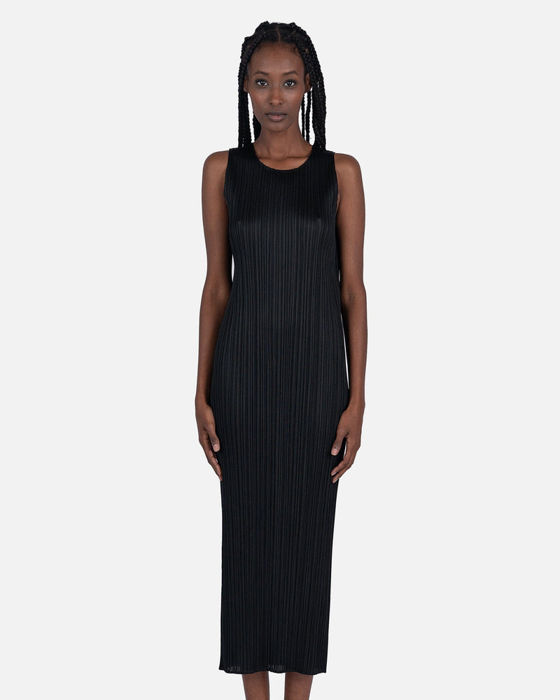 Pleats Please Issey Miyake Women Dresses Basics Dress in Black