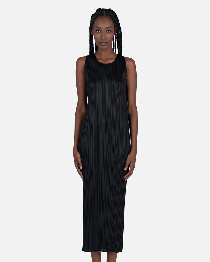 Pleats Please Issey Miyake Women Dresses Basics Dress in Black