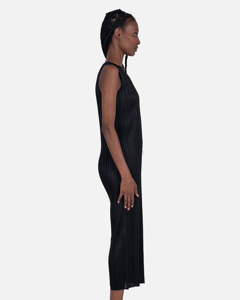 Pleats Please Issey Miyake Women Dresses Basics Dress in Black