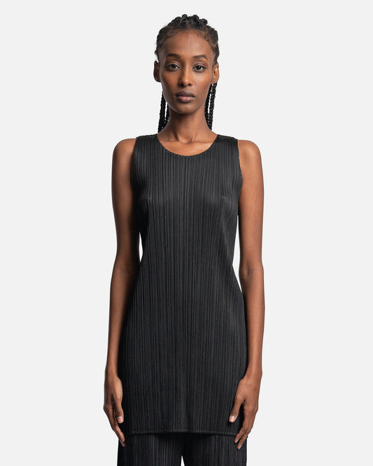 Pleats Please Issey Miyake Women Dresses Basics Mini-Dress in Black
