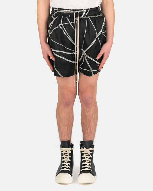 Rick Owens Men's Shorts Bela Boxers in Black/Natural