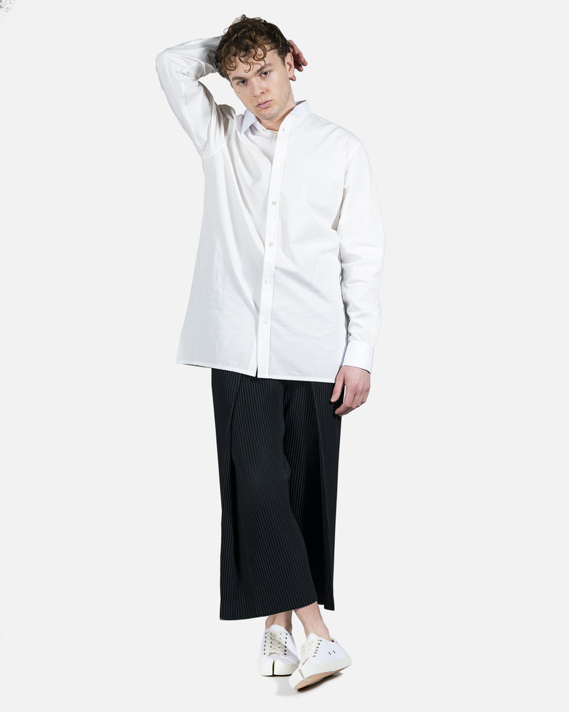 Homme Plissé Issey Miyake Men's Pants Belted Tailored Pleated Trousers in Black