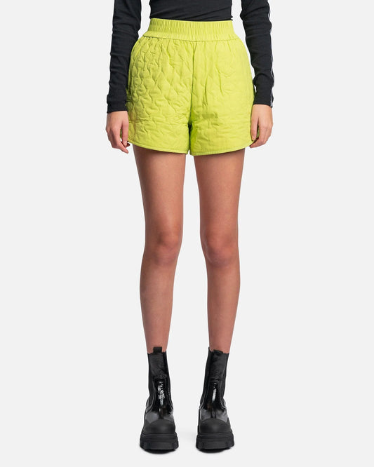 Melody Ehsani Women Shorts Beth Quilted Short in Neon Green