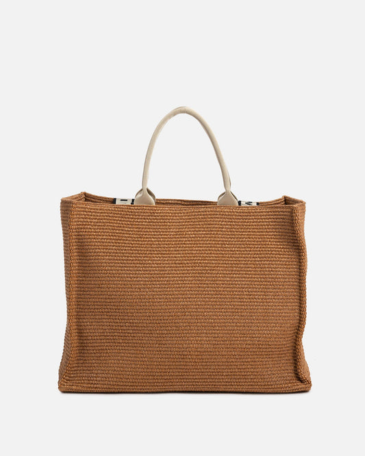 Marni Men's Bags Bey Tote Bag in Brown Raffia