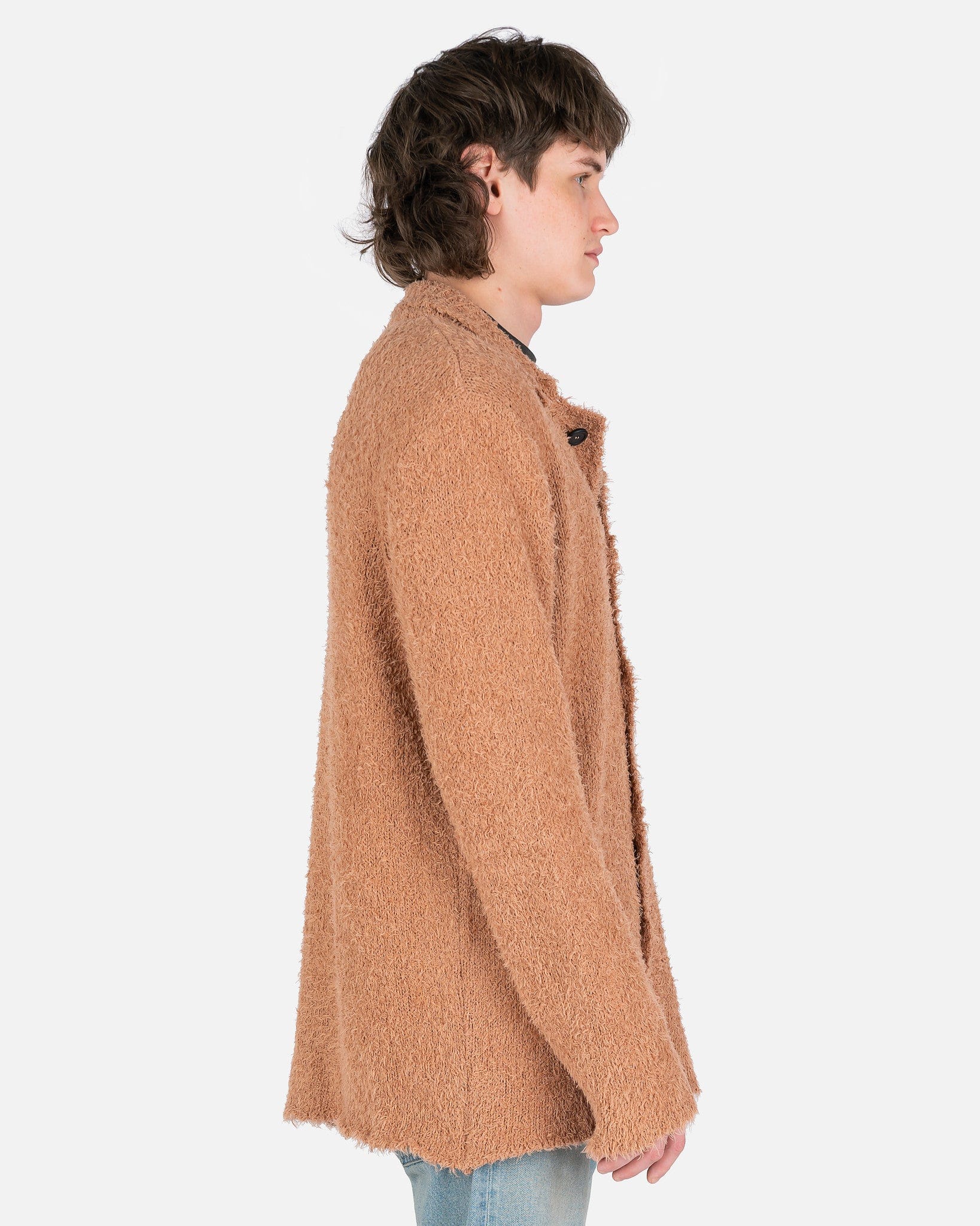 Our Legacy mens sweater Big Cardigan in Caramel