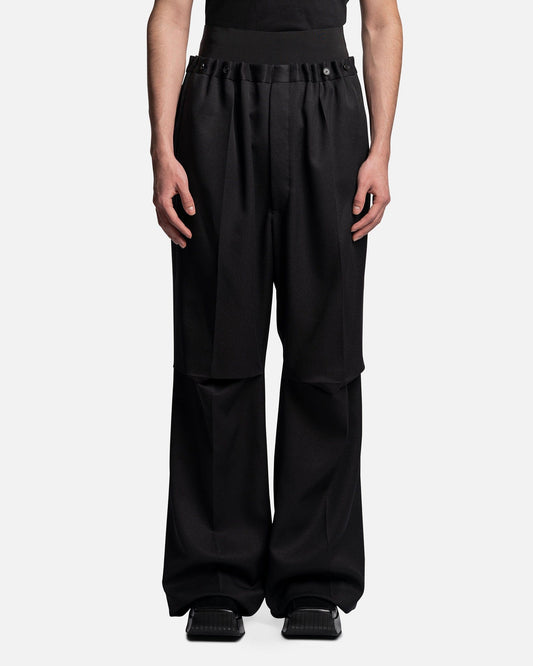 Raf Simons Men's Pants Big Pants with Elastic in Black