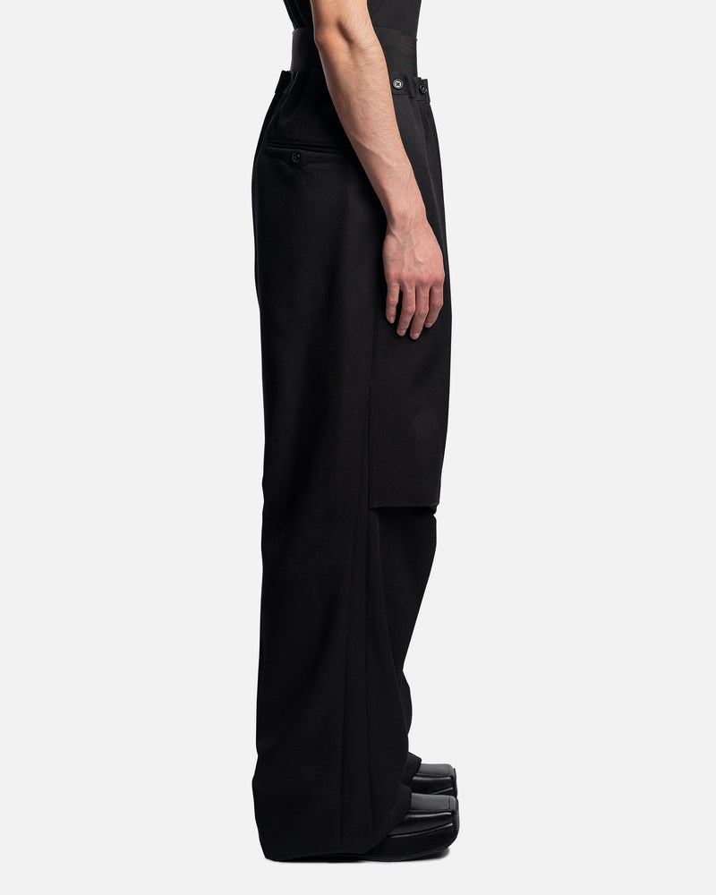 Raf Simons Men's Pants Big Pants with Elastic in Black