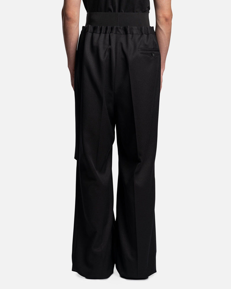 Raf Simons Men's Pants Big Pants with Elastic in Black