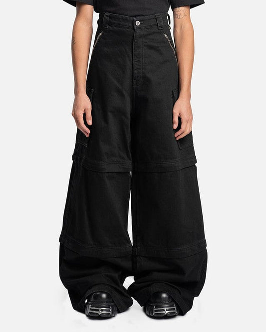 VETEMENTS Big Shape Transformer Jeans in Black