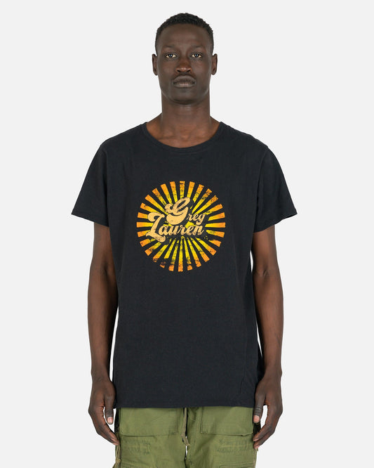 Greg Lauren Men's T-Shirts Big Sun Tee in Black