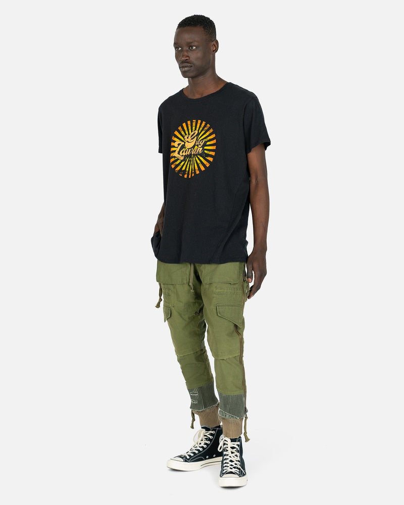 Greg Lauren Men's T-Shirts Big Sun Tee in Black