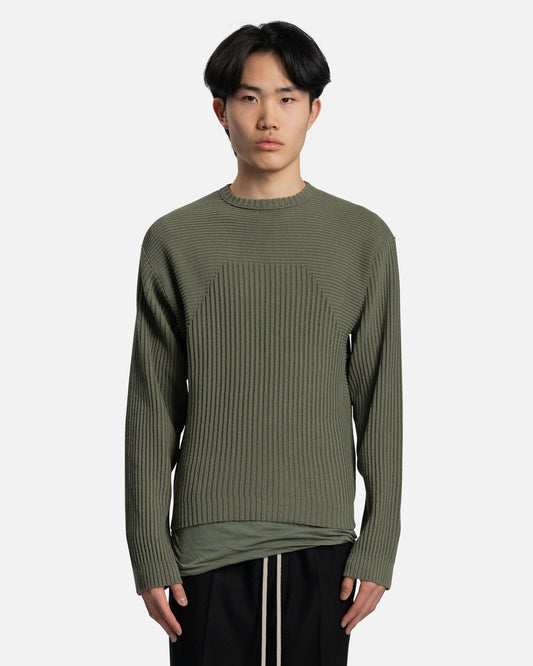 Rick Owens Men's Tops Biker Round Neck in Moss