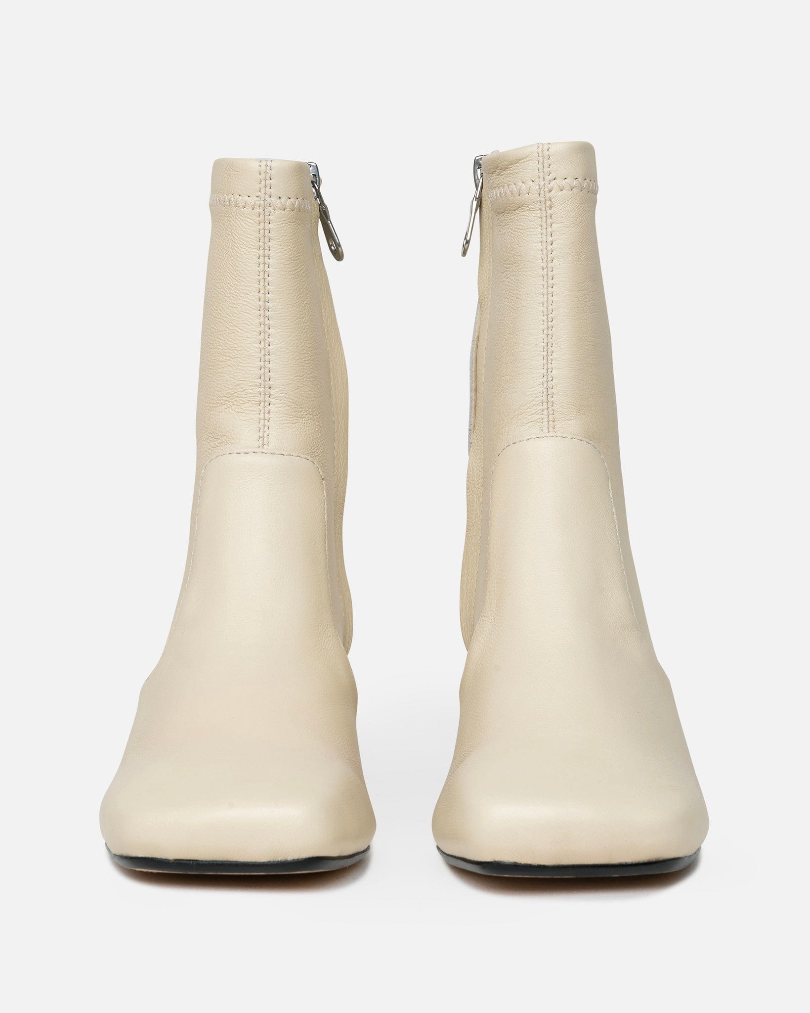 Maison Mihara Yasuhiro Women Boots Billiard Heel Boots in Biege